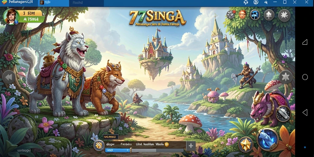 Tampilan gameplay petualangan yang menarik di 77SINGA.