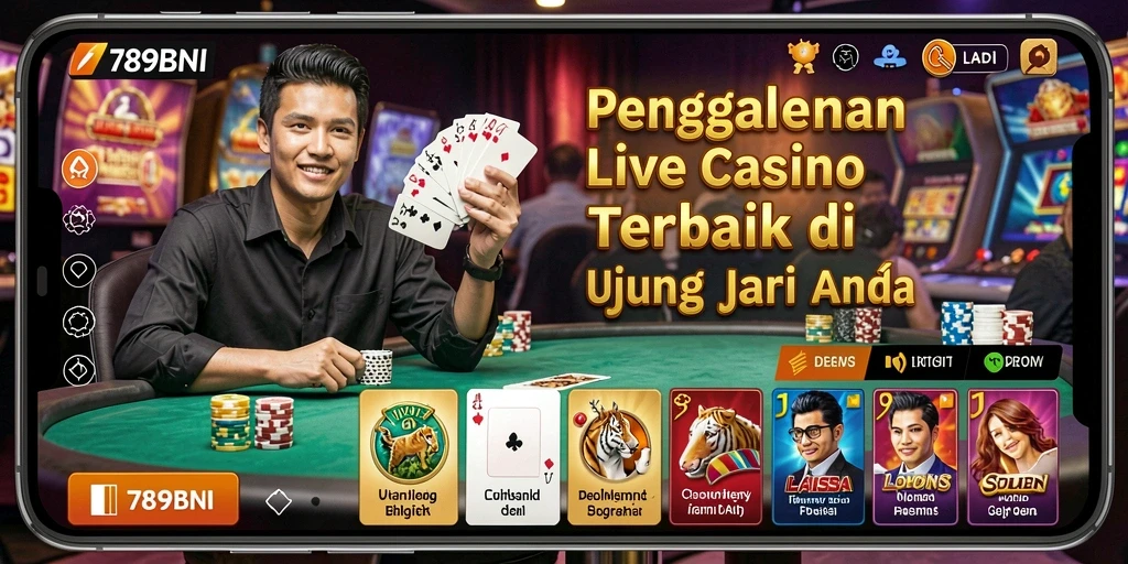 Tampilan gameplay Live Casino yang mendebarkan di 789BNI.