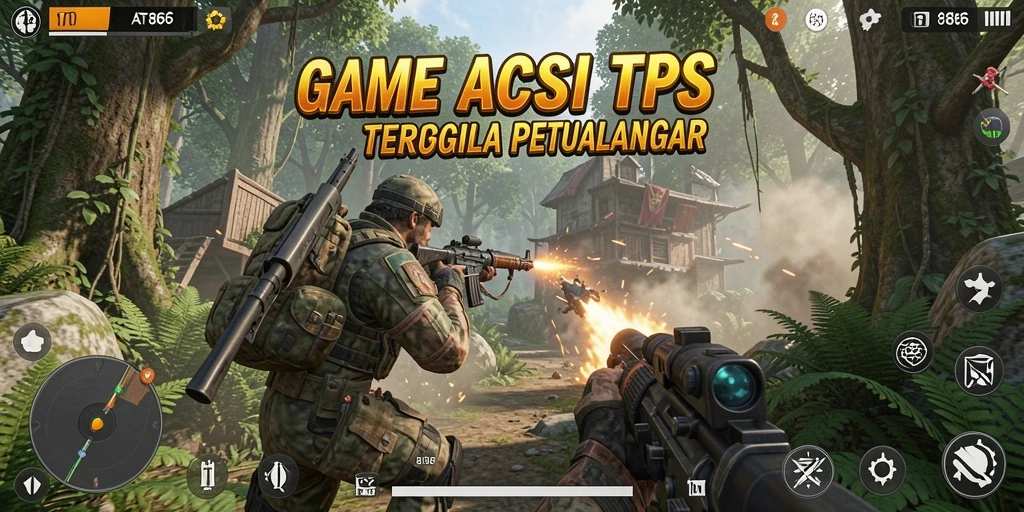 Tampilan gameplay seru dalam mode TPS AT866.