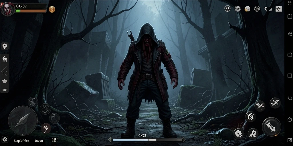 Tampilan menyeramkan gameplay CK789 yang membuat ketegangan meningkat.