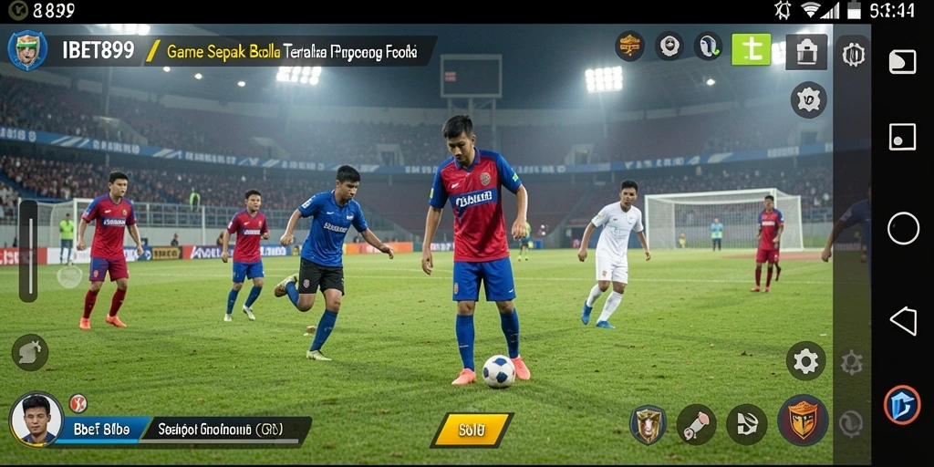 Tampilan gameplay yang mendebarkan dari IBET899, penuh aksi dan strategi football.