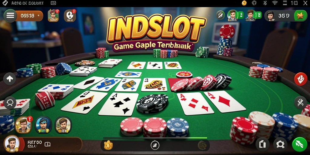 Screenshot gameplay INDSLOT dengan suasana permainan Gaple yang seru.