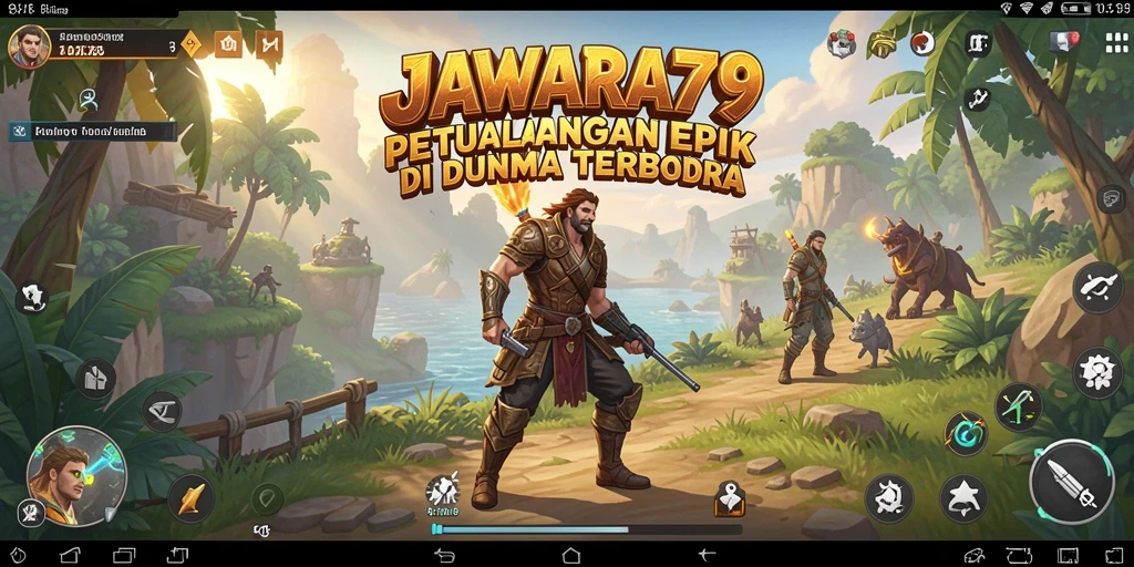 Tampilan gameplay Open World yang menakjubkan di JAWARA79.