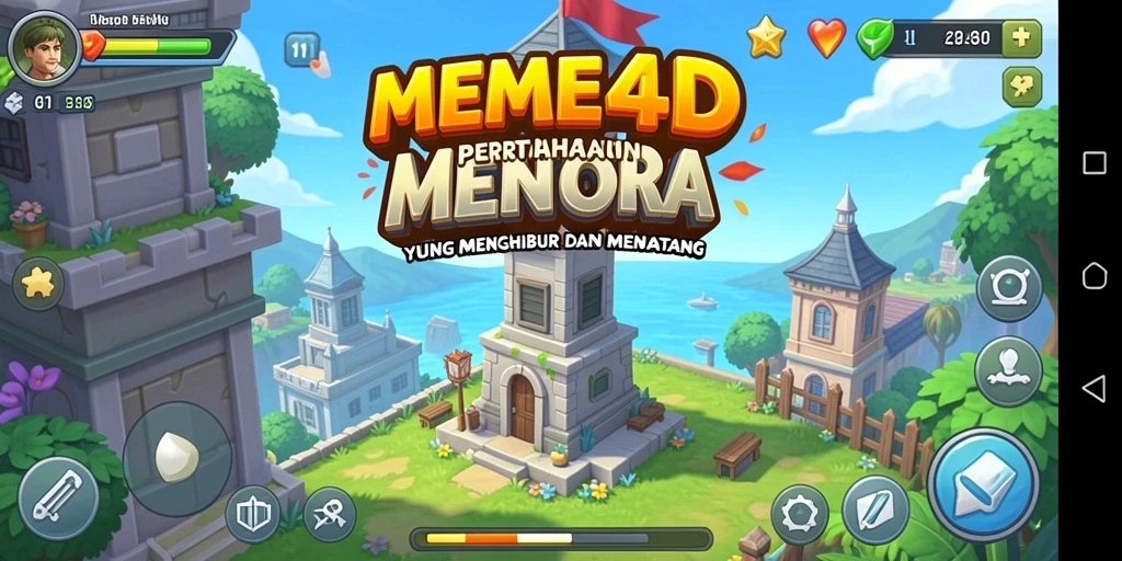 Gameplay menara pertahanan yang menarik dan strategis di MEME4D.