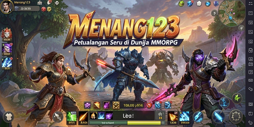 Tampilan menarik dari gameplay MMORPG MENANG123.