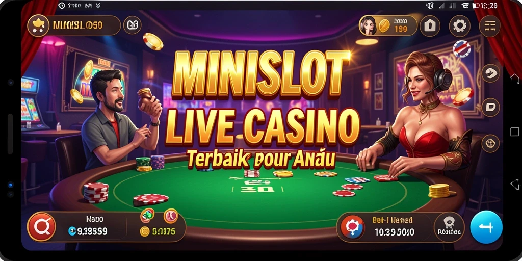 Tampilan utama gameplay Live Casino di MINISLOT yang mendebarkan.