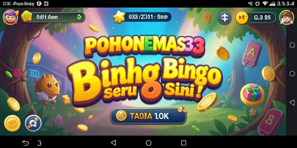 Tampilan gameplay seru saat bermain Bingo di POHONEMAS33.