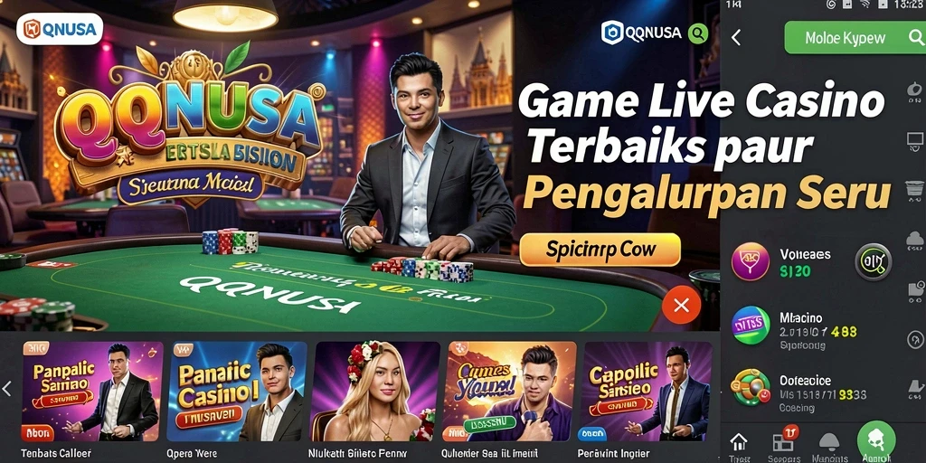 Screenshot menampilkan dealer langsung dalam permainan QQNUSA.