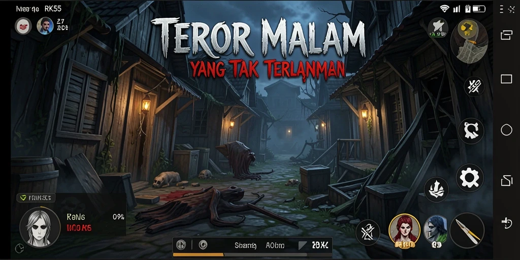 Screenshot gameplay RK55 memperlihatkan suasana menyeramkan yang menghantui.