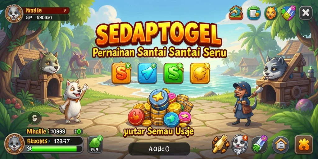 Tampilan gameplay SEDAPTOGEL yang ceria dan menarik.