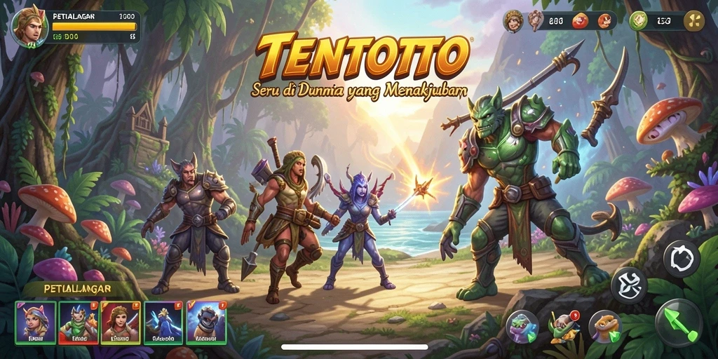 Screenshot gameplay TENTOTO menampilkan aksi menegangkan dalam petualangan.